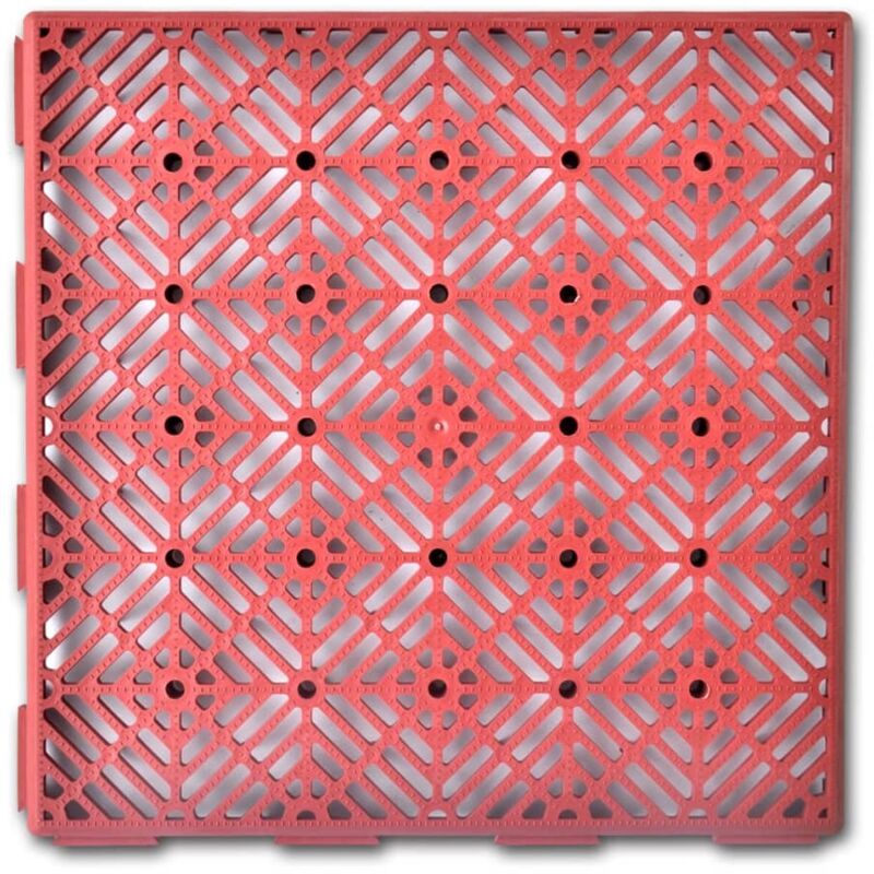 Garden Tiles Plastic Floor Tiles 29 x 29 cm 24 pcs - Red