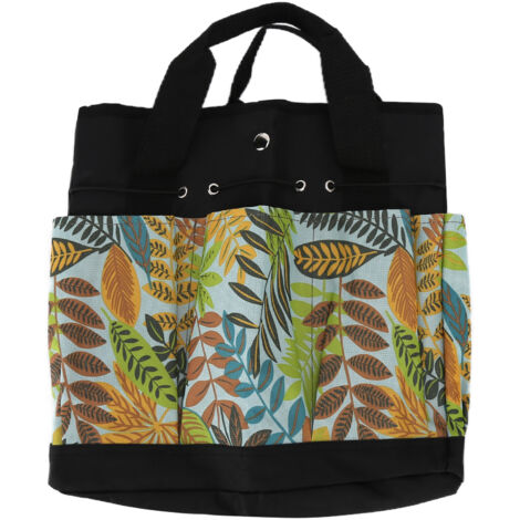 Garden Tool Bag Flower Printing Multifunctional Portable Gardening Storage Bag Tote Bag with Pockets
