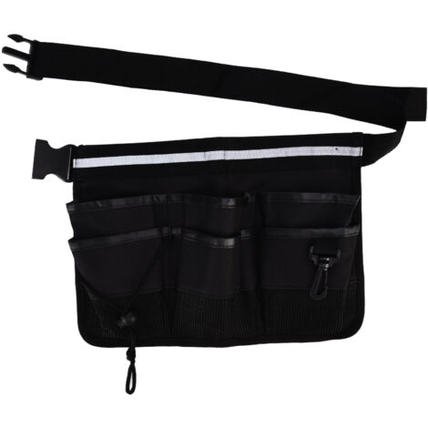 Garden Tool Pocket Adjustable Portable Multi Pocket Design Tool Storage Bag for Storage Tools ItemsBlack