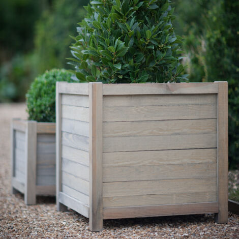 Garden Trading Aldsworth Planter Wooden Planter Flower Tree Shrub Plant Pot 60cm