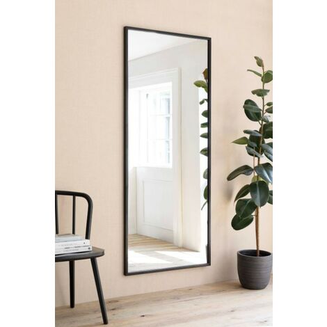 Garden Trading Avening Indoor Rectangular Wall Mirror 180x75cm Matt Black Iron
