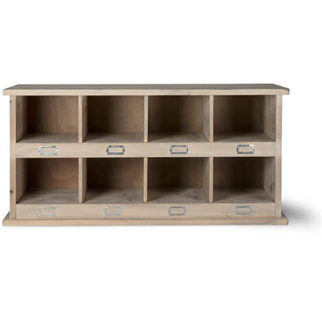 Garden Trading Chedworth Wooden Shoe Locker Hallway Storage Bench Unit 8 Pairs