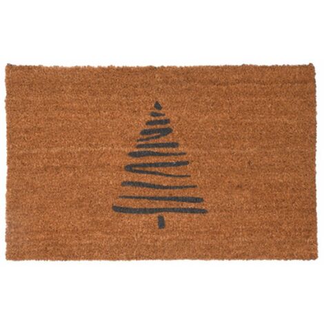 Garden Trading Christmas Tree Coir Doormat PVC Backing Mat Indoor 90cm by 60cm