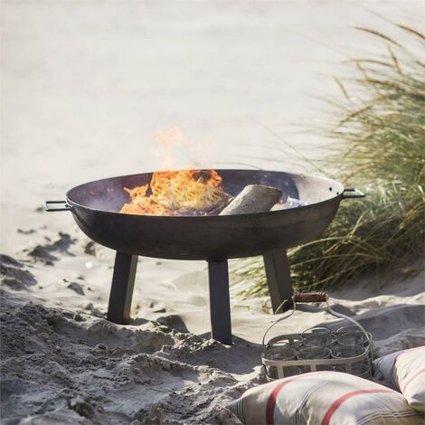Garden Trading Foscot Medium Round Fire Pit Basket Bowl Outdoor Heater
