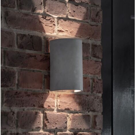Garden Trading Kew Up Down Spot Mains Garden Wall Light Concrete Grey