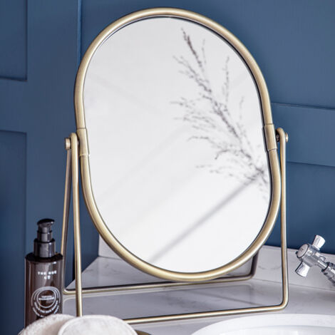 Garden Trading Novello Vanity Make Up Bathroom Table Mirror Antique Brass
