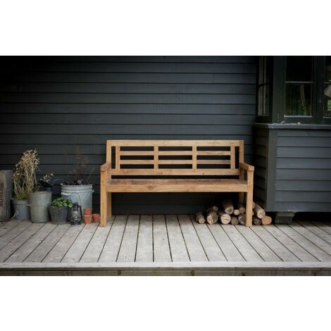 Garden Trading Outdoor Chastleton Bench Seat Chair Teak Wooden Garden Patio Park