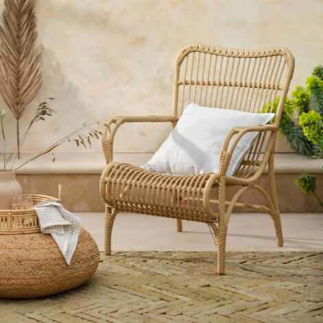 Garden Trading Outdoor Indoor Corston Lounge Chair Armchair Rattan Wicker Style