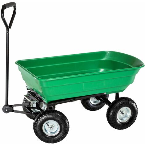 Garden trolley tiltable with plastic tray max. 300 kg - garden cart, beach trolley, trolley cart