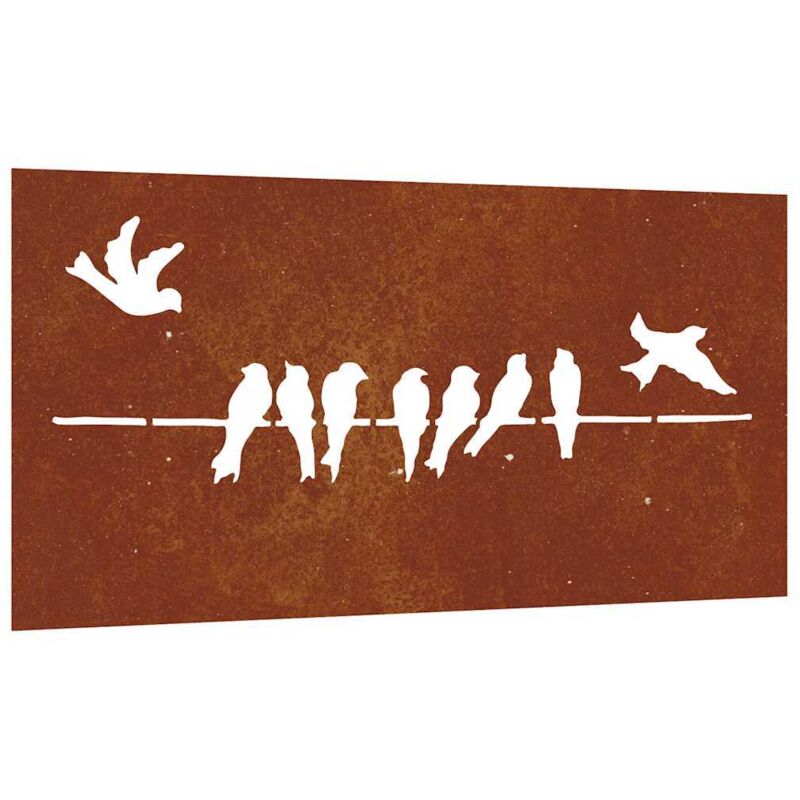 Vidaxl - Garden Wall Decoration 105x55 Cm Corten Steel Bird Design