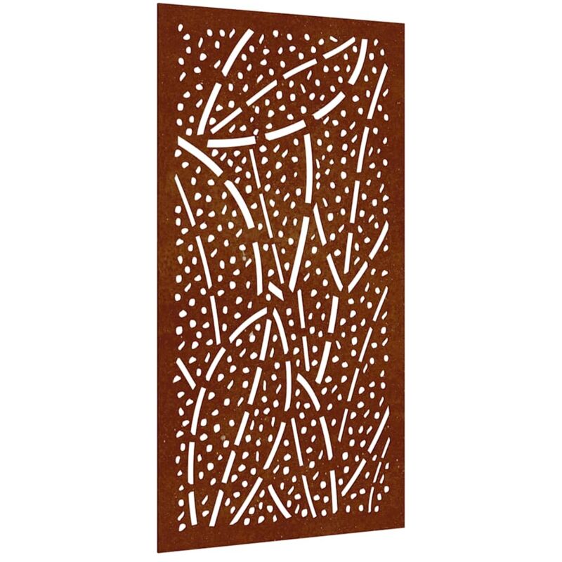 Garden Wall Decoration 105x55 Cm Corten Steel Leaf Design Vidaxl