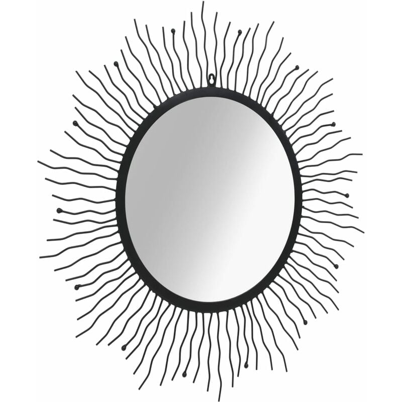 Vidaxl - Garden Wall Mirror Sunburst 80 cm Black