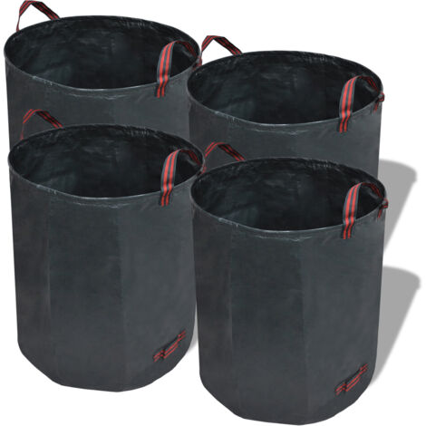 Garden Waste Bag Dark Green 4 pcs 120 L 150 g/sqm