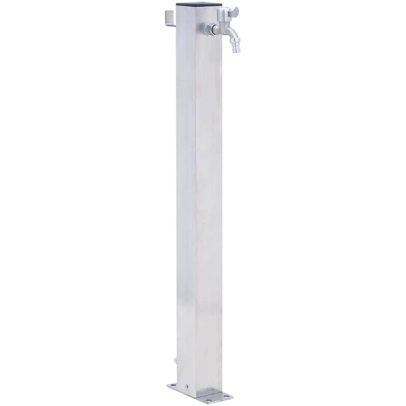 Garden Water Column 40 Cm Stainless Steel Square Vidaxl