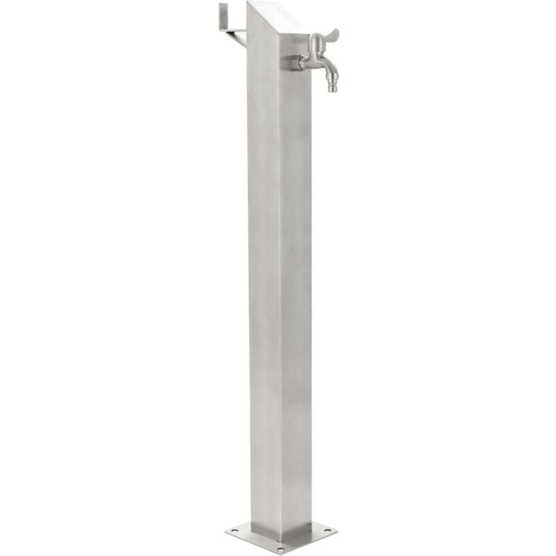 Vidaxl - Garden Water Column Stainless Steel Square 95 cm - Silver