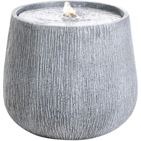 Garden Water Feature LED CASCATA Grey