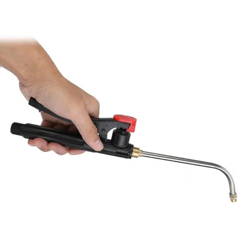 Garden Watering Wand G3/8 External Thread Agricultural Spray Rod with Curved Nozzle Fine Atomization Adjustable Copper Nozzle