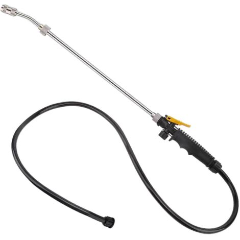 Garden Watering Wand Stainless Steel Pressure Adjustable Nozzle with Hose for Car Wash and Cleaning