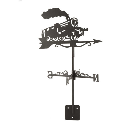 Garden Weathervane Roof Outdoor Metal Wind Vane Decoration for Yard Cupola Barn Sheds Black