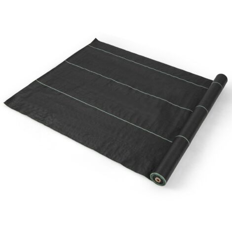 Garden Weed Barrier Fabric 25M x 2M PP Weed Control Fabric w/Guide Line