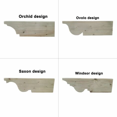 Garden Wooden Pergola Kit - Exclusive Pergola Range - 4 Designs - 42 Size Kits-1.8m x 3m (with 4 posts)-Windsor Design-Rustic Brown