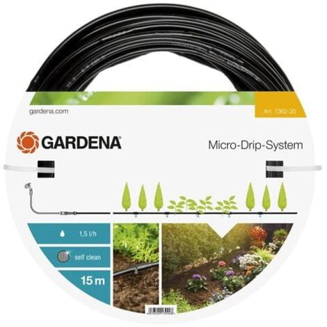 GARDENA 01362-20 Micro-Drip-System Tropfrohr oberirdisch 4,6 mm