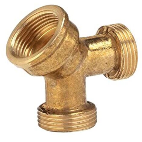 GARDENA 07155-20 Ottone Rubinetto a 2 vie 24,2 mm (3/4) FI, 26,44 mm (3/4) AG, 26,44 mm (3/4) AG