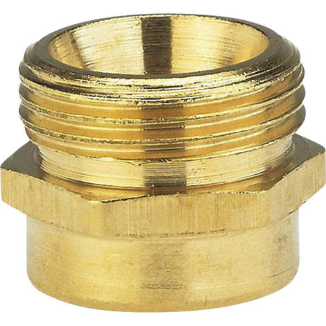 GARDENA 07265-20 Messing Reduzierung-Gewindenippel 33,25 mm (1") AG, 24,2 mm (3/4") IG