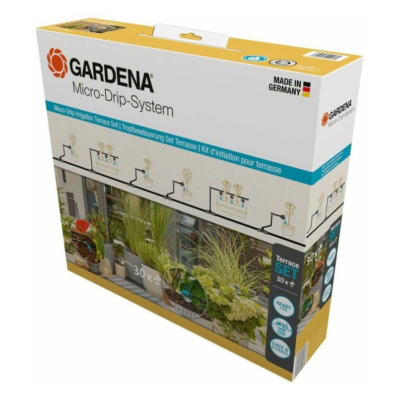Gardena - 13400-32 Système Micro-Drip Set de démarrage pour terrasses - Action