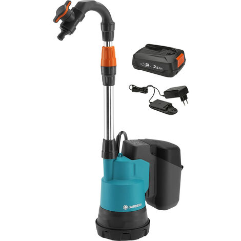 Gardena 1460261 Akku-Regenfasspumpe inkl. Akku 2.5Ah, 14602-61