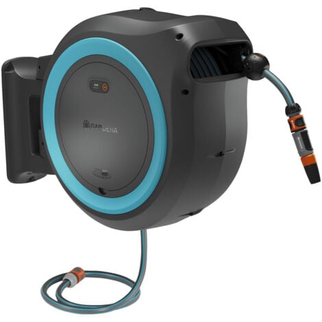 Gardena PowerRoll - 18V Akku-Schlauchbox PowerRoll XXL, mit 40 m Gartenschlauch, 1x Akku 2,5 Ah Li-Ion, Ladegerät, türkis 18645-20
