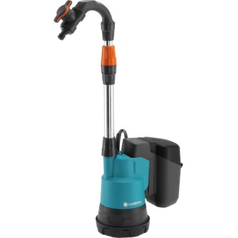 Gardena 2000/2 Pompa da Giardino Nera e Blu Batteria 18 V