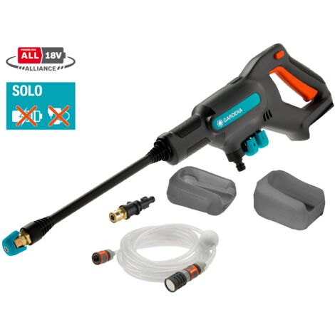 GARDENA Akku-Mitteldruckreiniger AquaClean 24/18V P4A Premium Ready-To-Use Set