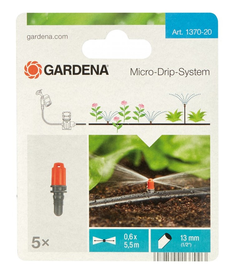 Gardena - Asperseur pour Plate-bande Micro-Drip-System Gris/Orange 30 x 20 x 20 cm - 5 pièces