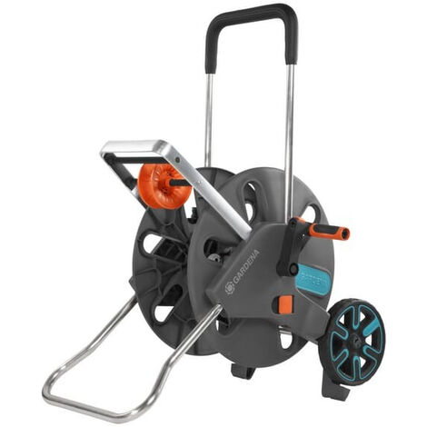 Gardena – Chariot enrouleur tuyau arrosage 100m – Résistant au gel – Manivelle ergonomique – Dispositif anti-goutte – GA18520
