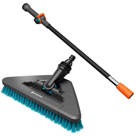 Gardena Cleansystem Handle Brush Hard Flex Corner Angled Patio & 90cm Handle
