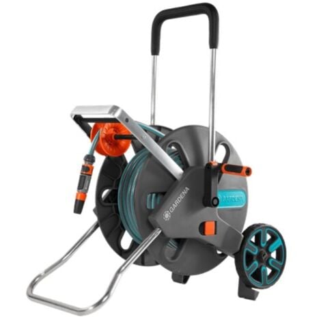 Gardena CleverRoll L 50m Easy Set Hose Cart Trolley Garden Watering