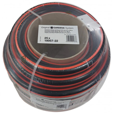 Gardena Comfort FLEX Tuyau d'arrosage, taille 9 x 9 mm, diamètre 25 mm, 1 , longueur 25 m, noir, 18057–22 (Par 25)