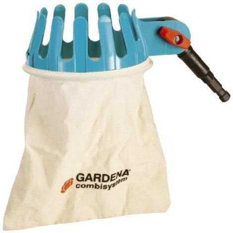 Gardena – Cueille-fruits combisystem 3110 – Longueur jusqu'à 5 m – Sac collecteur en maille – Poignée anti-dérapante pour récolte facile