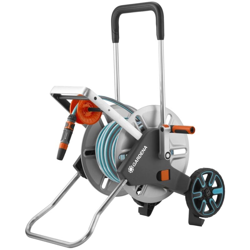 Dévidoir sur roues CleverRoll m Easy métal équipé - Gardena