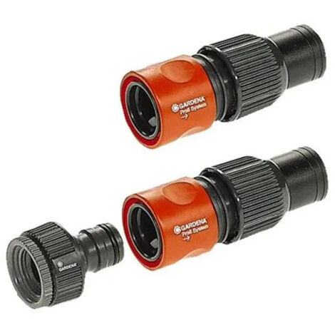 Gardena – Équipement gros débit pour départ enterré – Raccord rapide avec adaptateur pour robinets 26,5 mm et 33,3 mm – 2 connecteurs rapides Profi-System 19 mm