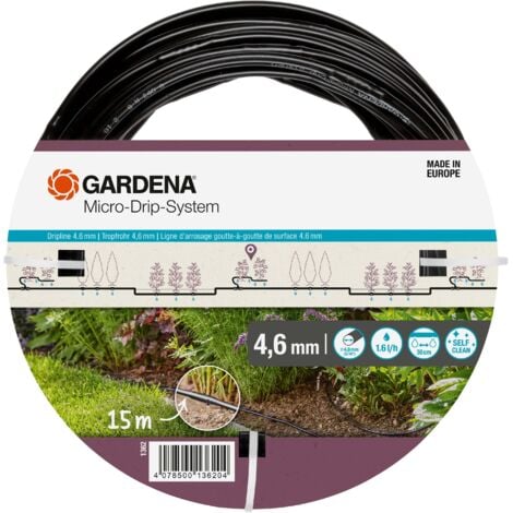 GARDENA Extension de tuyau à goutteurs intégrés de surface 4,6 mm (3/16") (1362-20).