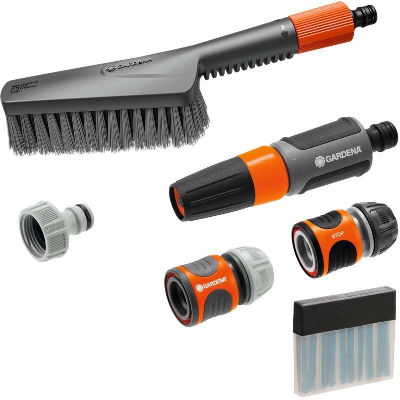 Kit brosse de lavage à main s souple Cleansystem. Surfaces petites et sensibles. (18862-20) - Gardena