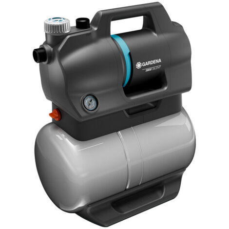 GARDENA Grupo a presión de agua calderín 3800/4 Silent, muy silenciosa, potencia 600W, 3800 l/h de caudal, presión 3,9 bars, altura de extracción máx. 8 m, para uso doméstico y jardín, IPX4 (09064-20)
