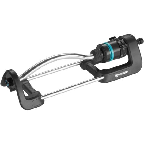 GARDENA Irrigatore oscillante EcoLine: per l’irrigazione di superfici da 90-220 m², gittata 7-17 m, larghezza del getto mx 13 m, realizzato con 65% di plastica riciclata (18920-20)