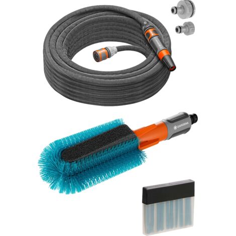 GARDENA Kit brosse de lavage pour vélo Cleansystem avec tuyau Liano.  Kit complet. (18864-20)