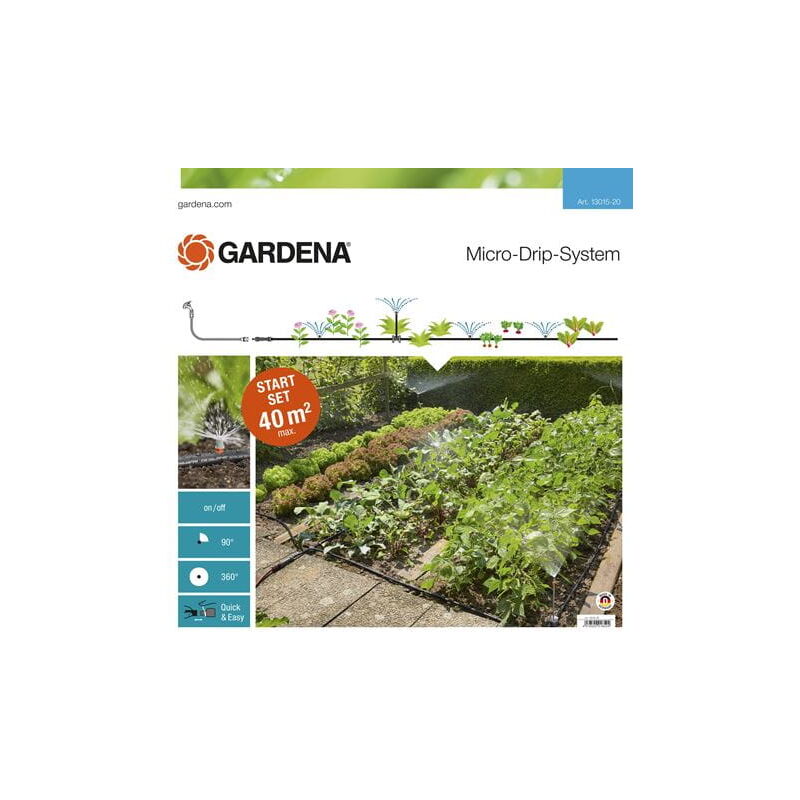 Kit d'arrosage goutte-à-goutte pour massifs et potagers (13015-20). - Gardena