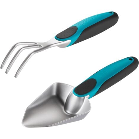 GARDENA Kit petits outils de jardinage : Griffe à fleurs + Transplantoir (8974-20)