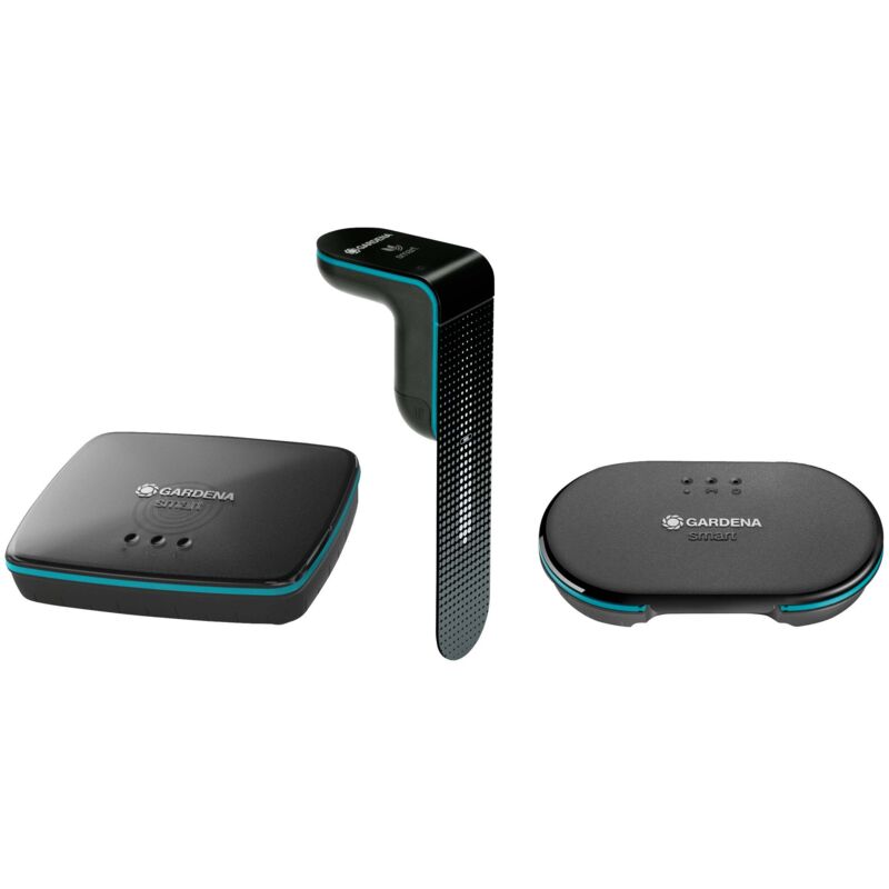GARDENA Kit de contrôle d'irrigation smart. Comprend programmateur et capteur intelligents. Contrôle par application. Irrigation précise et