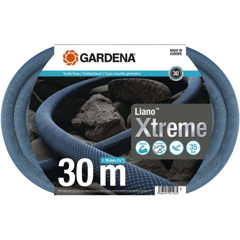 GARDENA 18484-20 Liano Xtreme Hose Set 30m 3/4" Lightweight & Flexible